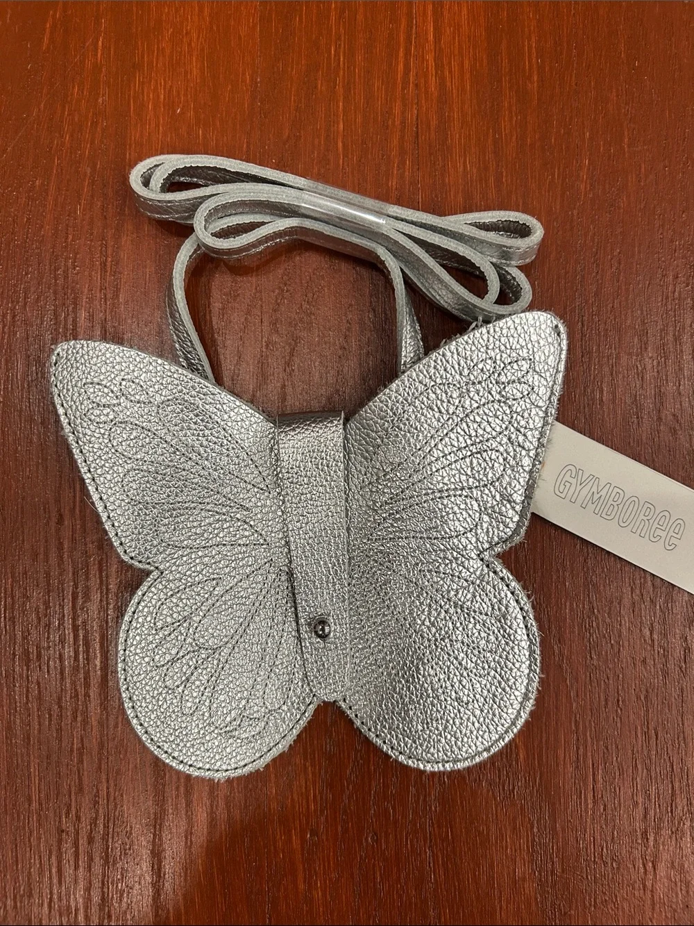 Gymboree Silver Butterfly Crossbody Bag for Kids
